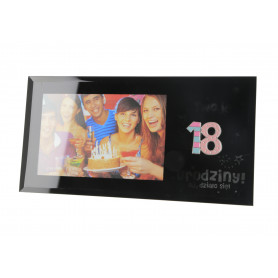 Szklana ramka 18 urodziny