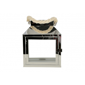 Metal Latarnia Leonardo Silver  20x13,5xh24,5  HTO0730