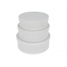 Welurowy flower box CYLINDER 3w1 FB1126-white