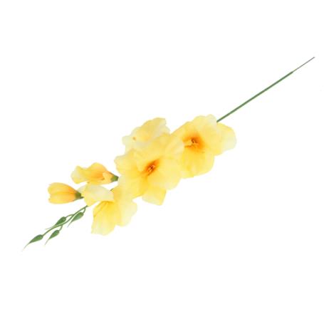 Kwiaty sztuczne mieczyk pojedynczy 52089-lemon L004