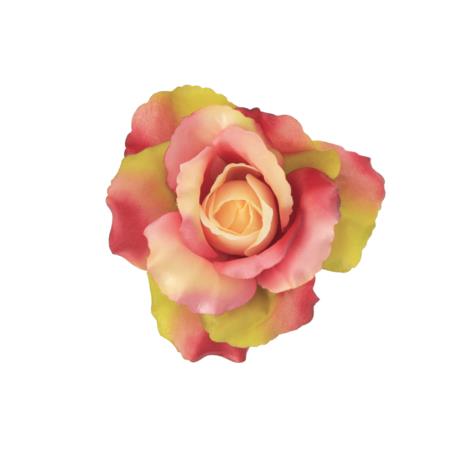 Kwiaty sztuczne róża wyrobowa 52510-aut pink green