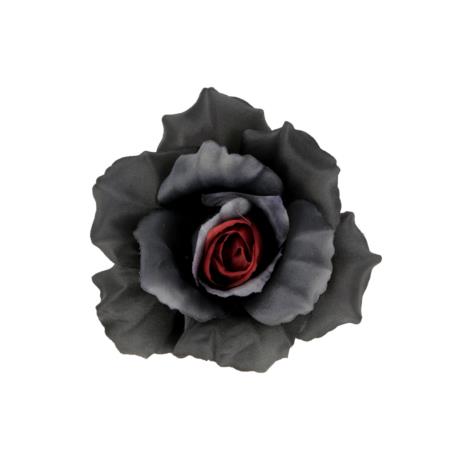 Kwiaty sztuczne róża wyrobowa 52510-black red F004