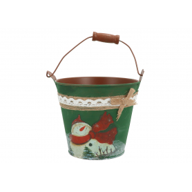 Bożonarodzeniowa donica  red&amp;green