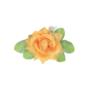 Kwiaty sztuczne róża z listkiem 54803 54803-coffee A041