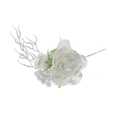 Kwiaty sztuczne pik róża 59719-WH