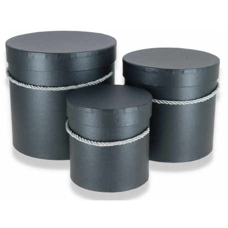 Papier- FLOWER BOX zestaw 3 pudełek FB1000-black