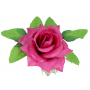 Róża z listkiem główka kwiatowa 54803 54803-dk lavender a041