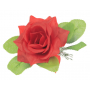 Róża z listkiem główka kwiatowa 54803 red a041