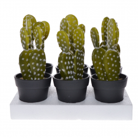 Kaktus sztuczny w czarnej doniczce 21h 6335