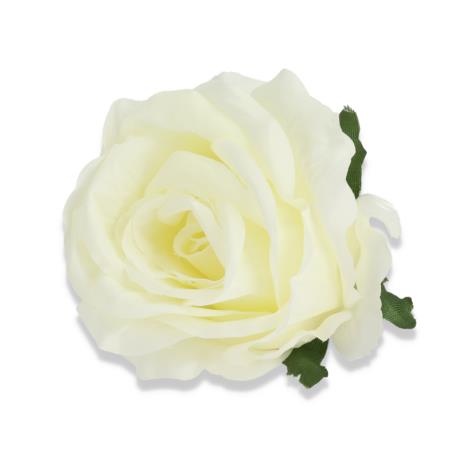 Kwiaty sztuczne róża główka 56192 ecru
