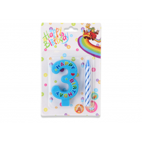 Świeczka urodzinowa z cyferką 6cm SWIE1060 3