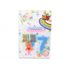 Świeczka urodzinowa Zestaw MIŚ SWIE1049 7 Świeczka urodzinowa Zestaw MIŚ