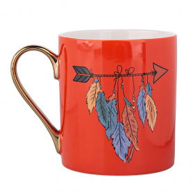 Kubek Exotic 300ml Pióra pomarańczowy 01010032214