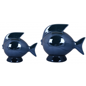 Skarbonka ceramiczna Ryba granatowa mała 9654