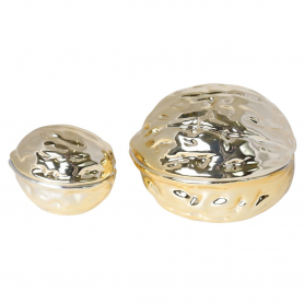 Puzderko ceramiczne orzech złoty mały 66745
