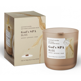 Świeca zapach. w skzle God`s SPA 150g