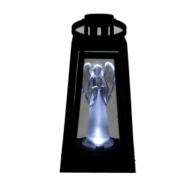 Latarenka led z aniołkiem na bat. black   36524 16/22/LGS-ANG/B