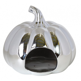 Świecznik ceramiczny srebrna dynia 72999