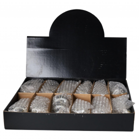 Bombka szklana czarno-biała               5,6x5,6x11,6cm 3886