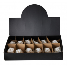 Bombka szklana biała 7x6,5x12,5cm 3666