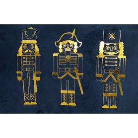 Poduszka welurowa granatowa               z żołnierzykami 50x35cm 833