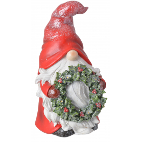 Skrzat czerwony z zielonym wieńcem LED 2871