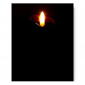 Świeca LED 5cm/15cm na baterie 2xR6       BLACK 2/20/WAX-B