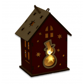 Drewniany domek zawieszka HY5895 HY5895