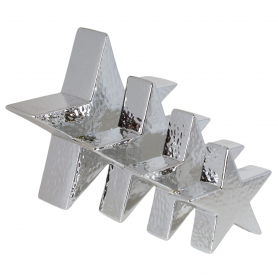 Gwiazda ceramiczna srebrna maxi 64987