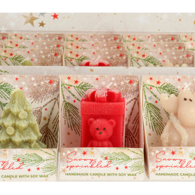 Świeca Snowy Sprinkled figurka 70 mm BOX Świeca Snowy Sprinkled figurka 70 mm BOX