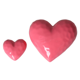 Serce ceramiczne rózowe duże 4378