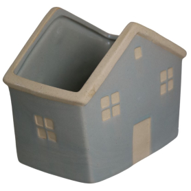 Doniczka ceramiczna domek szkliwiony zielony 69550