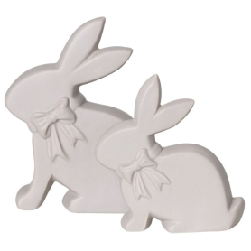 Królik porcelanowy beżowy mały 7167