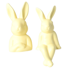 Królik ceramiczny matowy żółty duży 30430 3043