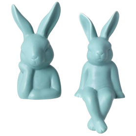 Królik ceramiczny matowy zielony duży 030300 3030