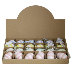 Zawieszka ceramiczna jajko mix 4 kolorów  display 5x5x6,5cm 77598