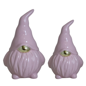 Skrzat ceramiczny różowy ze złotym noskiem 73286