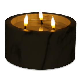 Świeca led z 3 płomieniami 9,3cm efekt marmuru grey 8/23/NWH-G