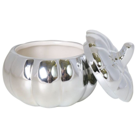 Pojemnik dynia ceramiczna srebrna 77573