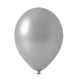 Balony srebrny metalik 80szt/opak B088