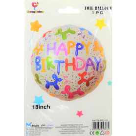 Balon foliowy Happy Birthday pieski BCF-174