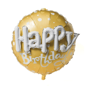 Zestaw balony foliowe Happy Birthday +    gwiazdki BCF-710