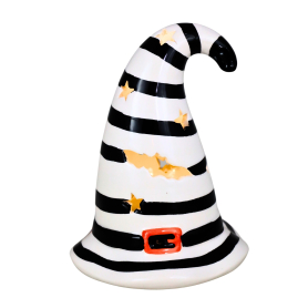 Kapelusz ceramiczny Halloween w paski     LED 83087