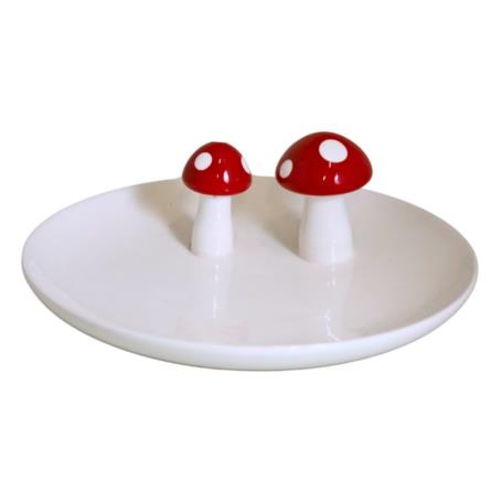 Talerz ceramiczny z muchomorkami 83964
