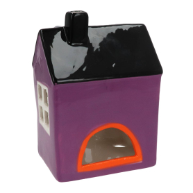 Domek ceramiczny Hallowen na t-light      fioletowy 84022