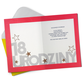 Karnet okolicznościowy 18stka HM200-3106