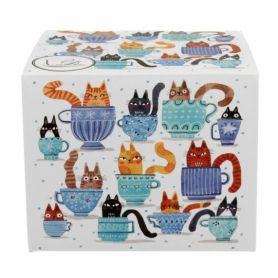 Kubek prosty koci świat koty w filiżankach