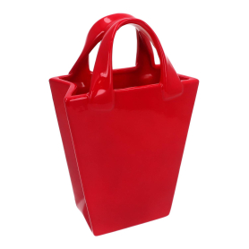 Wazon ceramiczny Torebka magenta 86187