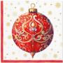 Serwetki red bauble with ornament SDL239100