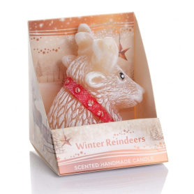 Świeca zapach.Winter Reindeers figurka 75mm 4739